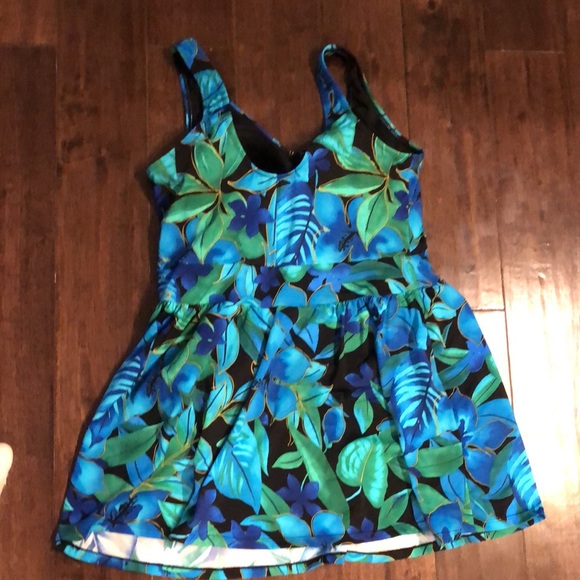 Beach Belle WOMENS SWIM DRESS ONE PIECE SIZE 16 - Picture 2 of 7
